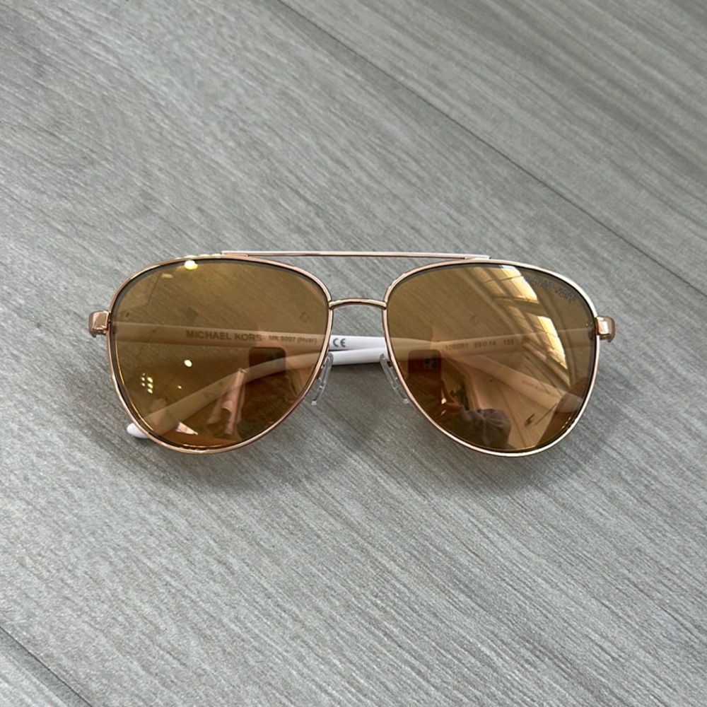 Michael Kors Gold Aviator Sunglasses